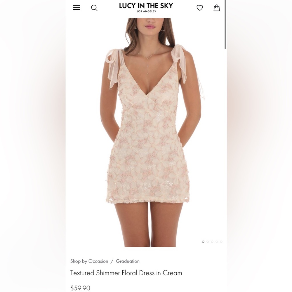 Shimmer Floral Dress from Lucy in the Sky! Never been worn, size Small!